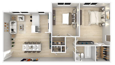 2A Floor Plan at Flats of Forestville, Forestville, Maryland