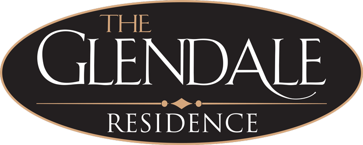 The Glendale Residence logo with a black and gold color scheme.
