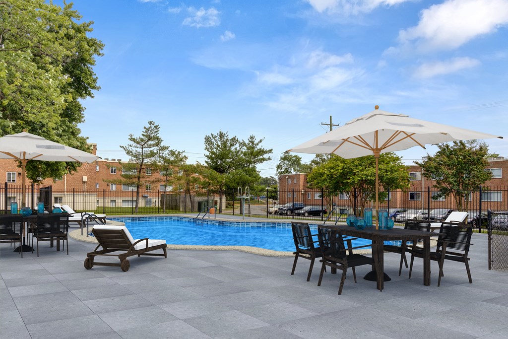 Pool at Flats of Forestville, Forestville, Maryland
