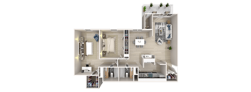 a floor plan of the apartmentat The Glendale Residence Apartments, Maryland