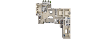 a floor plan of the residence at The Glendale Residence, Lanham