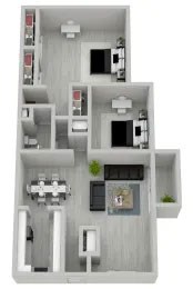 2 bed 1 bath 2 bed 1 bath at The Onyx Hoover Apartments, Hoover, Alabama