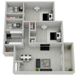 2 bed 2 bath 2 bed 2 bath at The Onyx Hoover Apartments, Alabama