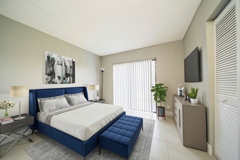 Master Bedroom in West Palm Beach Florida Townhouse