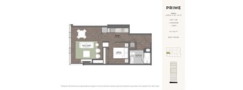 a floor plan of a house with a bedroom and a living room