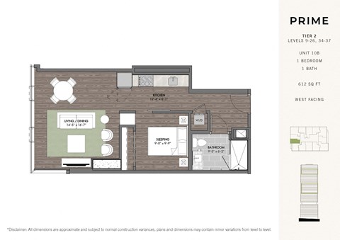 a floor plan of a house with a bedroom and a living room