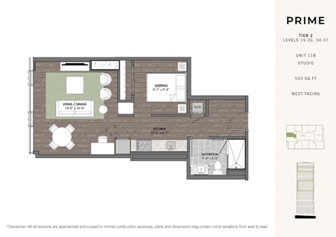 a floor plan of a house with a bedroom and a living room