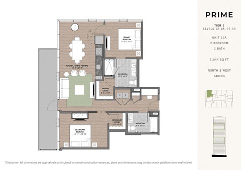 a floor plan of a home with a wood floor