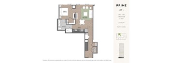 a floor plan of a bedroom apartment