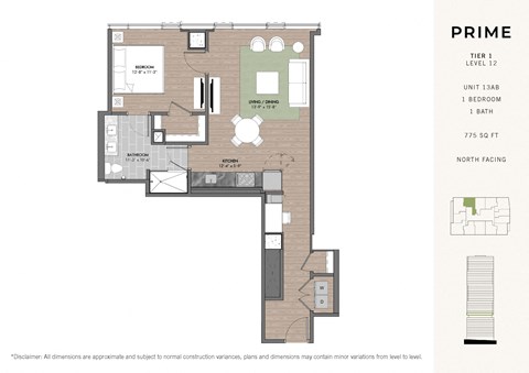 a floor plan of a bedroom apartment