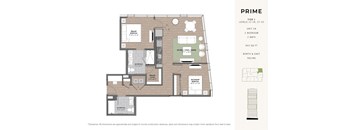 a floor plan of a bedroom apartment