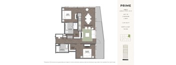 a floor plan of a bedroom apartment