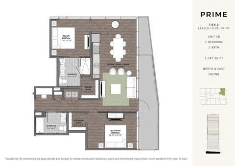 a floor plan of a bedroom apartment