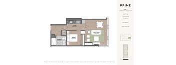 a floor plan of a house with a bedroom and a living room