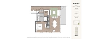 a floor plan of a house with a bedroom and a living room