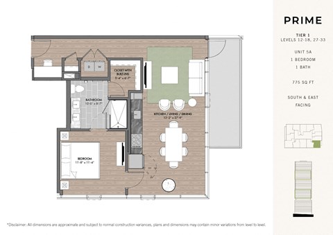 a floor plan of a house with a bedroom and a living room