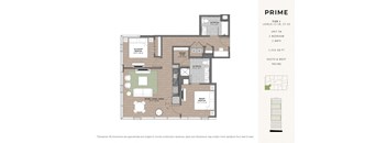 a floor plan of a unit with a bedroom and a living room