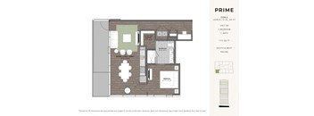 a floor plan of a bedroom apartment