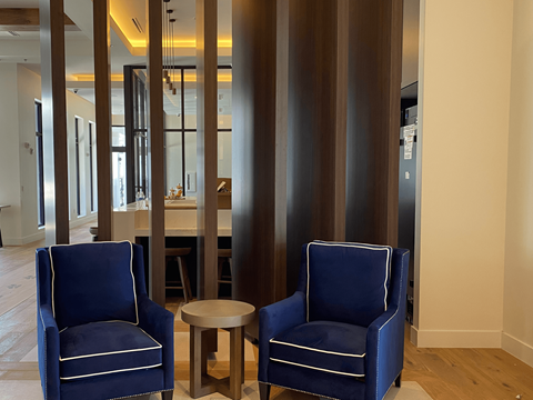 Lobby With Chairs at The Orchard at Portofino Vineyards, Fort Myers Florida