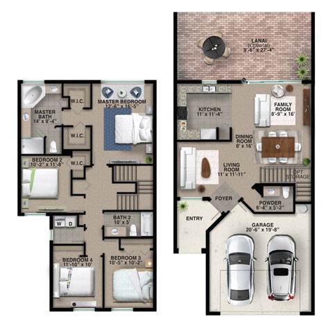 DaVinci Floor Plan at The Falls of Portofino, Florida, 34119