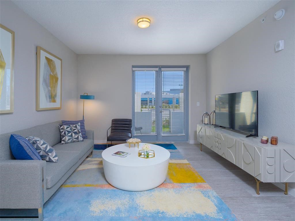 Living Room at Icon One Daytona, Daytona Beach, Florida