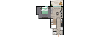 A1 Floor Plan at Quantum Apartments, Fort Lauderdale, Florida
