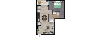 A3 Floor Plan at Quantum Apartments, Florida
