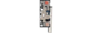 B3 Floor Plan at Quantum Apartments, Florida