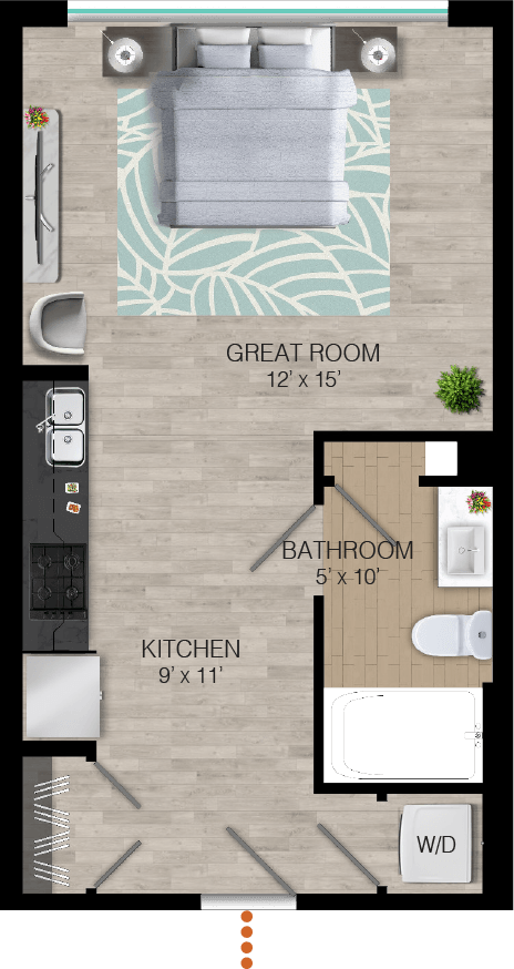 S2 Floor Plan at Quantum Apartments, Fort Lauderdale, FL