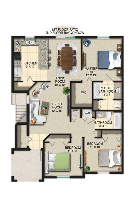 Floor Plan Casabella 1 at Portofino Landings, Fort Pierce, FL, 34947