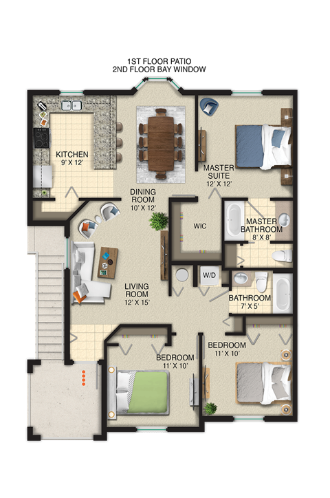 Floor Plan Casabella 2 at Portofino Landings, Fort Pierce, FL