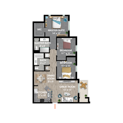 Drive Floor Plan at Icon One Daytona, Daytona Beach, FL, 32114