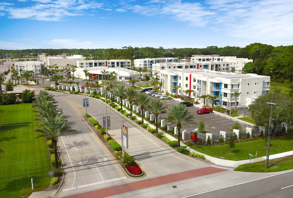 East entry aerial Icon at Icon One Daytona, Daytona Beach, FL, 32114