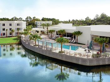 Icon One Daytona Clubhouse, lakeside pool   and cabanas