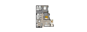 the bedroom floor plan of 625 sq ft