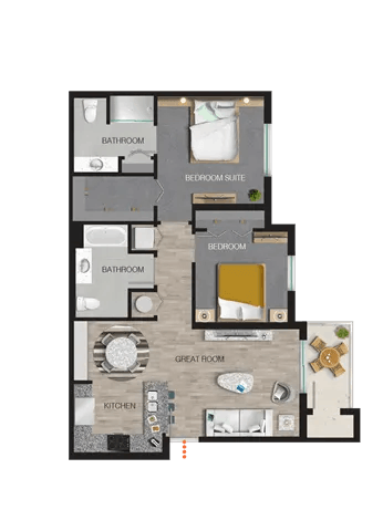 2 bed 2 bath at Portofino Vineyards Apartment, Fort Myers, FL, 33967