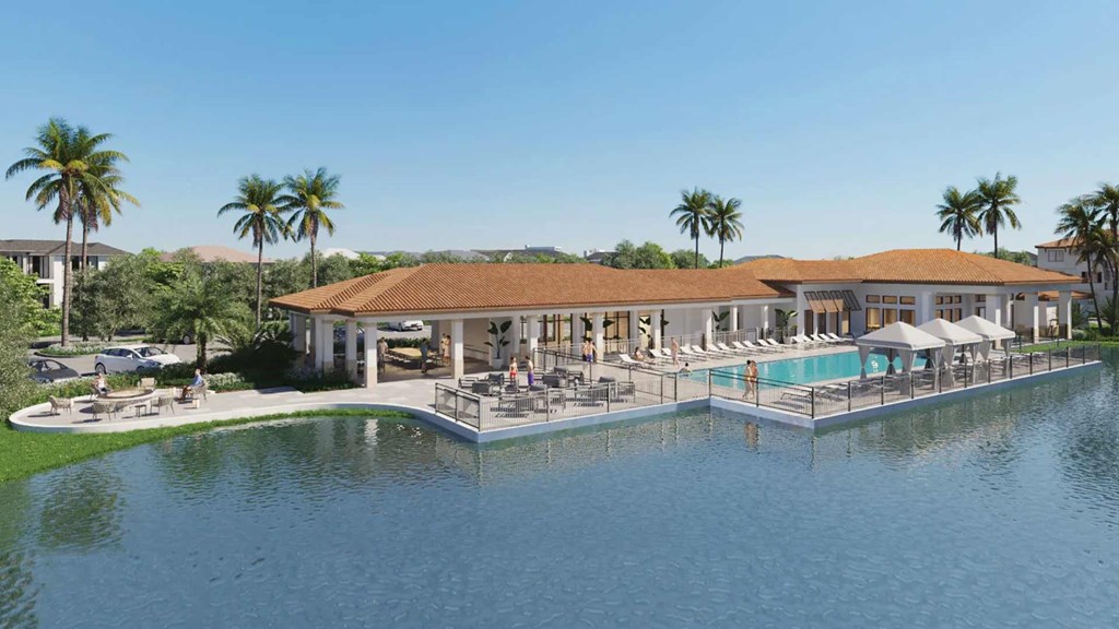 Elegant Clubhouse Rendering at The Orchard