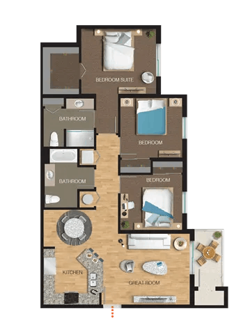 3 bed 2 bath at Portofino Vineyards Apartment, Fort Myers, 33967