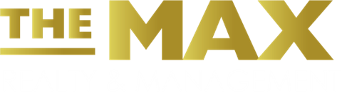 The logo for The Max Realty & Management.