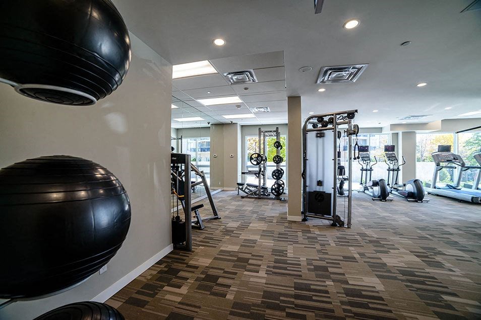 the gym at the apartments for rent