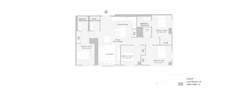 a floor plan of a house with a white background