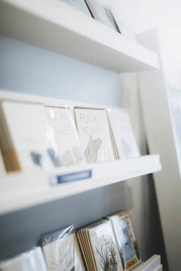 a book shelf with books on it