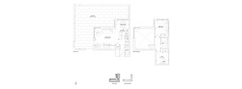 a floor plan of a house with two bedrooms and two bathrooms