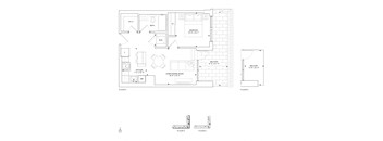 a floor plan of a house with two stories and a porch