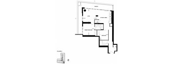 floor plan of the lower level of the house
