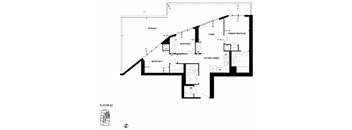 floor plan of the upper level of the home