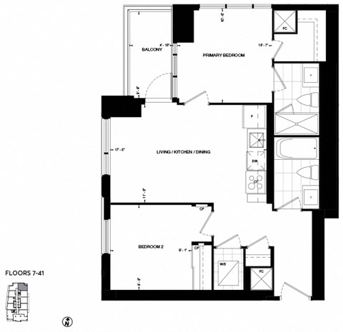 a floor plan of a house with a large floor planter and a staircase