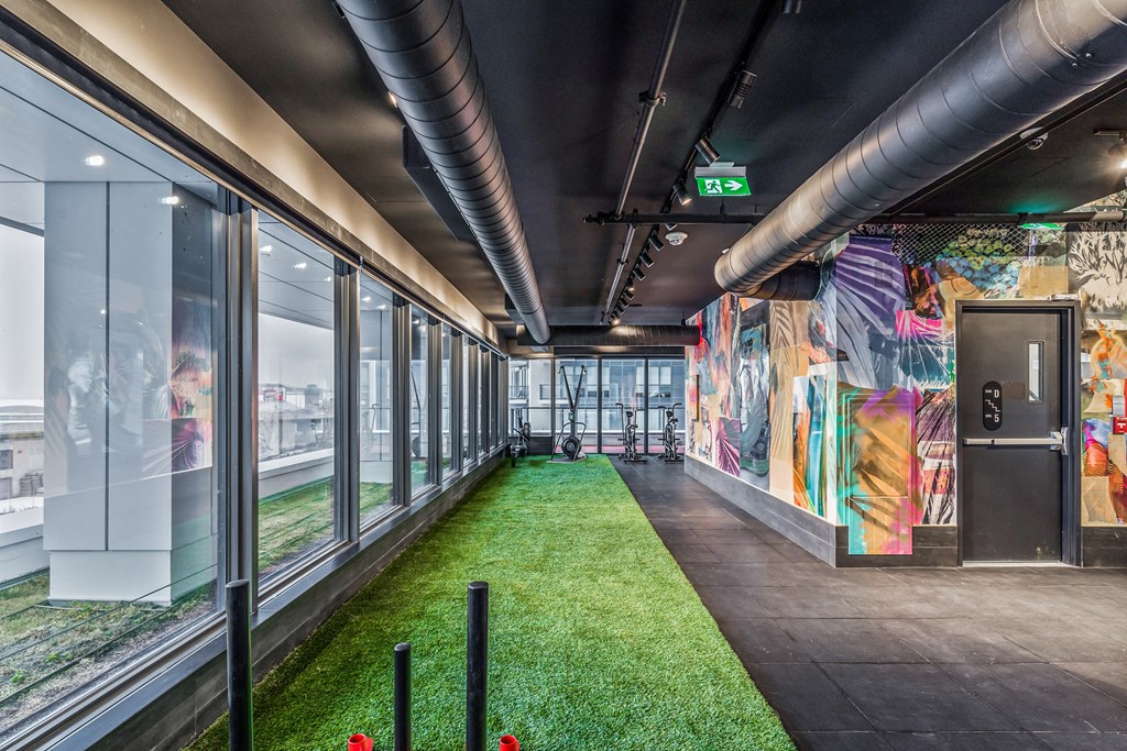 Indoor crossfit workout space