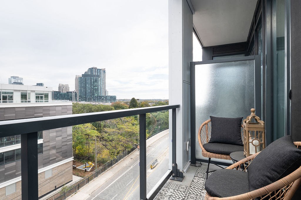 Balcony view at liberty village apartment rental