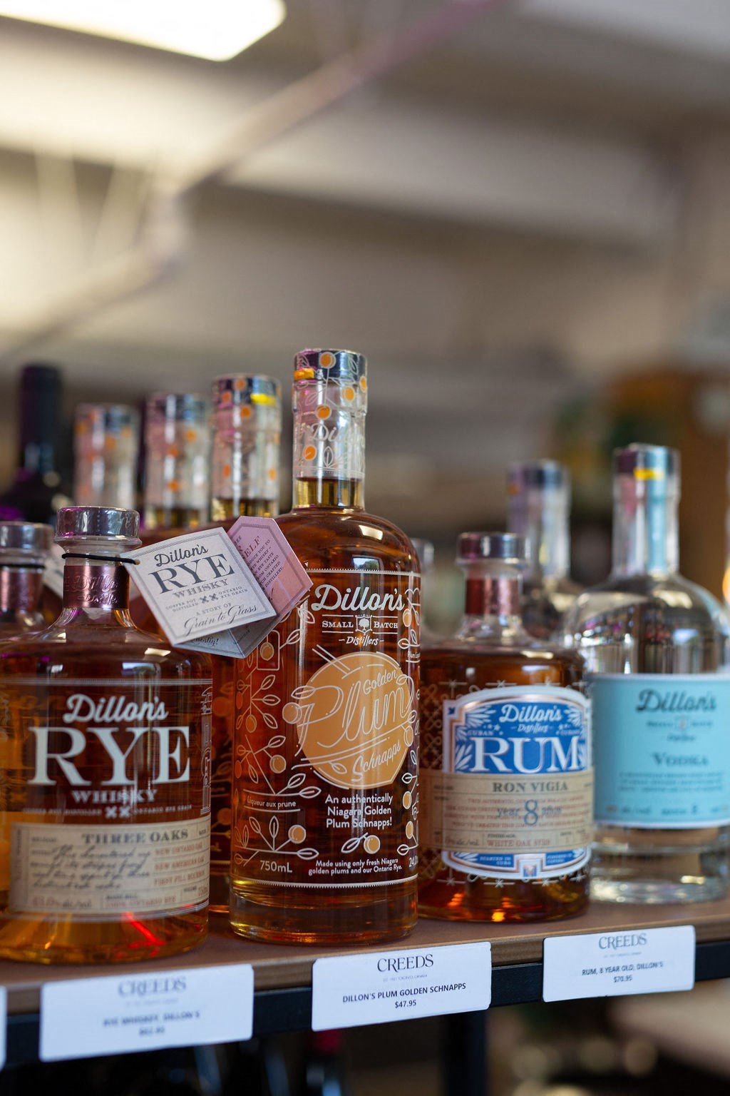 bottls of schnapps, whiskey, and vodka